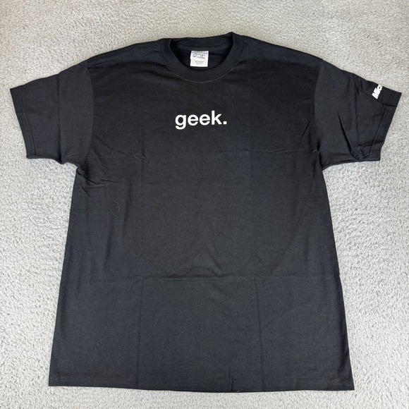 Microsoft Geek Computer T‎ Shirt Black Men's Size Large Y2k